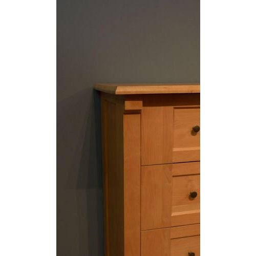 Five-Drawer Linen Chest in Alder For Sale - Image 6 of 9