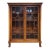 Antique American Empire Carved Wood Double Glass Door Bookcase For Sale