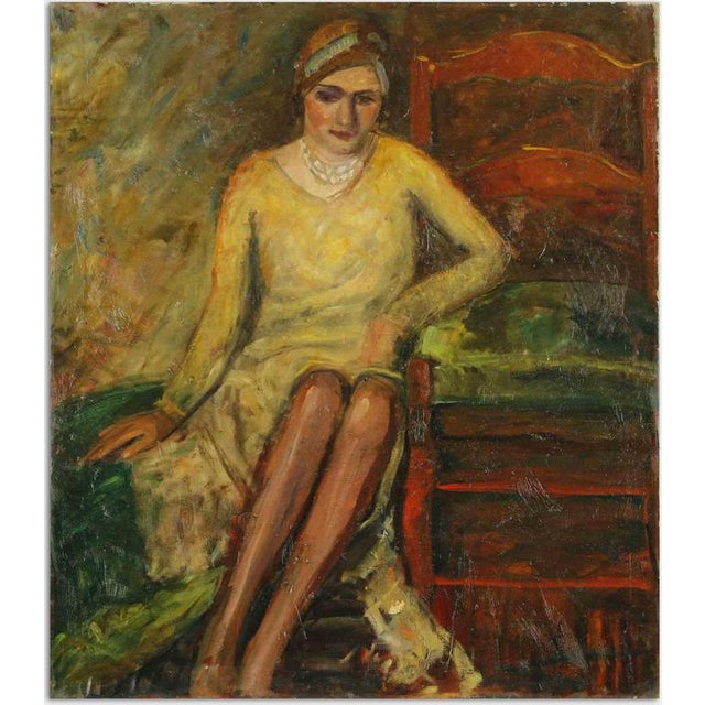 Antonio Feltrinelli, Lady, 1930s, Oil Painting on Canvas, Framed For Sale