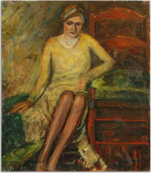 Antonio Feltrinelli, Lady, 1930s, Oil Painting on Canvas, Framed