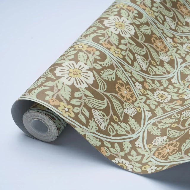 Schumacher Garden Guild Wallpaper In Sage | Chairish