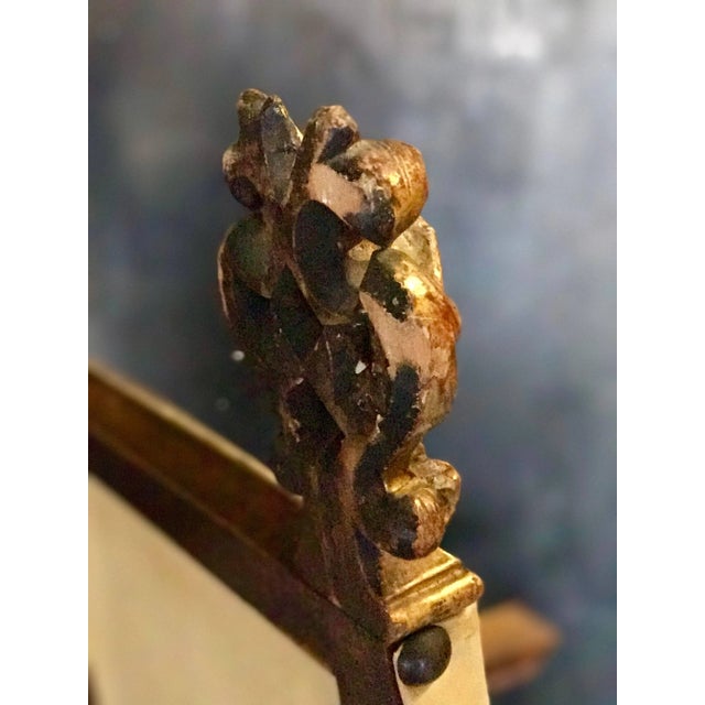 Italian Carved Walnut 19th Century Armchair For Sale - Image 4 of 7