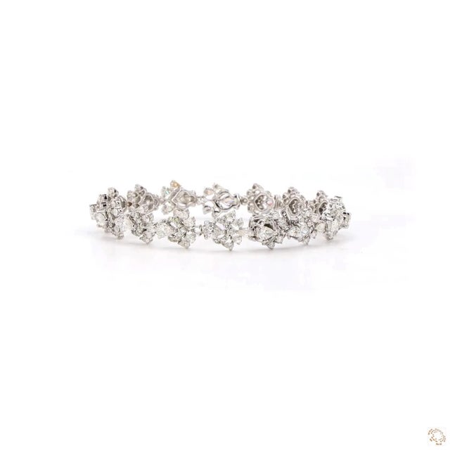 Early 21st Century 6.35 Carat Round Brilliant Cut Diamond Gold Bracelet For Sale - Image 5 of 9