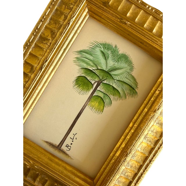 Hand-painted by master artists using acrylic paints and natural pigments, this palm tree painting features layers of soft...
