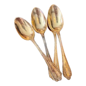 Set of 4 Gilt Over Silver Teaspoons From the Biltmore Hotel Nyc