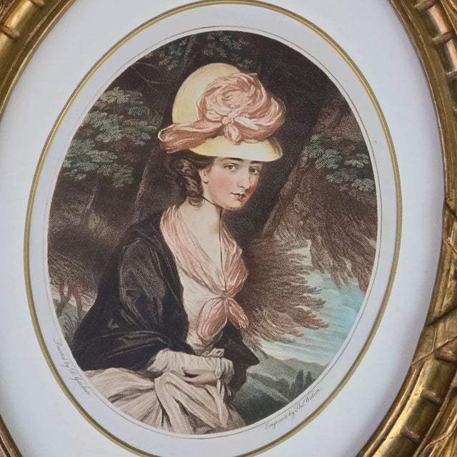 Daniel Gardner, Lady Wilbraham, 1800s, Wood and Paper, Framed For Sale - Image 6 of 18