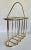 Postmodern Vintage Postmodern Gold Brass Oval Magazine Rack For Sale - Image 3 of 8