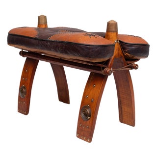 Two-Tone Leather Camel Seat, Egypt, 1960s For Sale