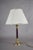 Vintage Brass Table Lamp with Burgundy Column, 1950s For Sale - Image 6 of 11