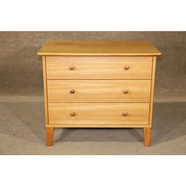 Mid-Century Modern Mid 20th Century Small Teak Dresser For Sale - Image 3 of 6