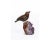 Late 20th Century Late 20th Century 14k Gold, Carved Jasper Bird on an Amethyst Rock Geode For Sale - Image 5 of 9