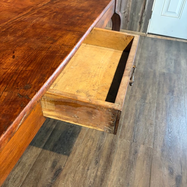 19th Century French Provincial Dining Table With Two Drawers For Sale - Image 15 of 16
