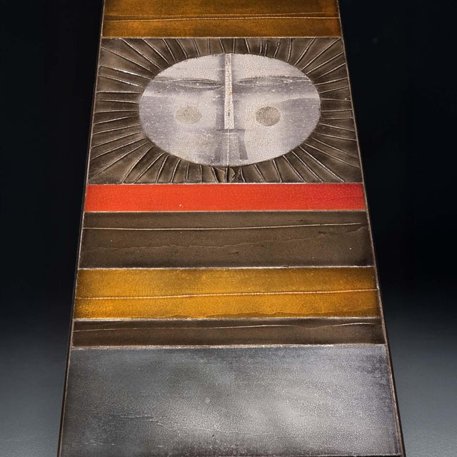Soleil Glazed Ceramic and Metal Structure Coffee Table by Roger Capron, 1975 For Sale - Image 6 of 9