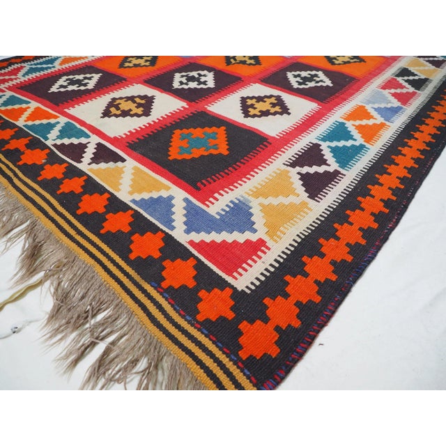 Textile Vintage Afghan Nomadic Kilim Rug For Sale - Image 7 of 13