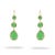 Bronze Mystic Green Cat Eye Gold Dangle Earrings, A Pair For Sale - Image 8 of 8