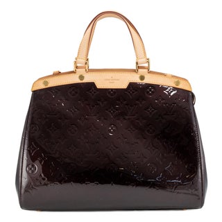 Louis Vuitton Monogram Vernis Brea Patent Leather Brass Hardware Handbag For Sale
