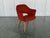 Red 1950s Eero Saarinen for Knoll Executive Armchair With Wood Legs - All Original - Red For Sale - Image 8 of 8