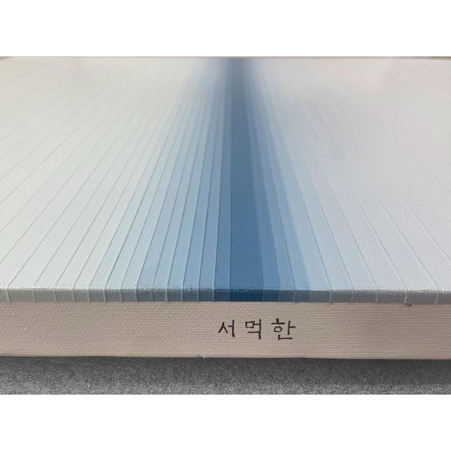 Textile Contemporary Abstract Acrylic on Canvas "Emotional Color Change 62" by Kyong Lee For Sale - Image 7 of 8