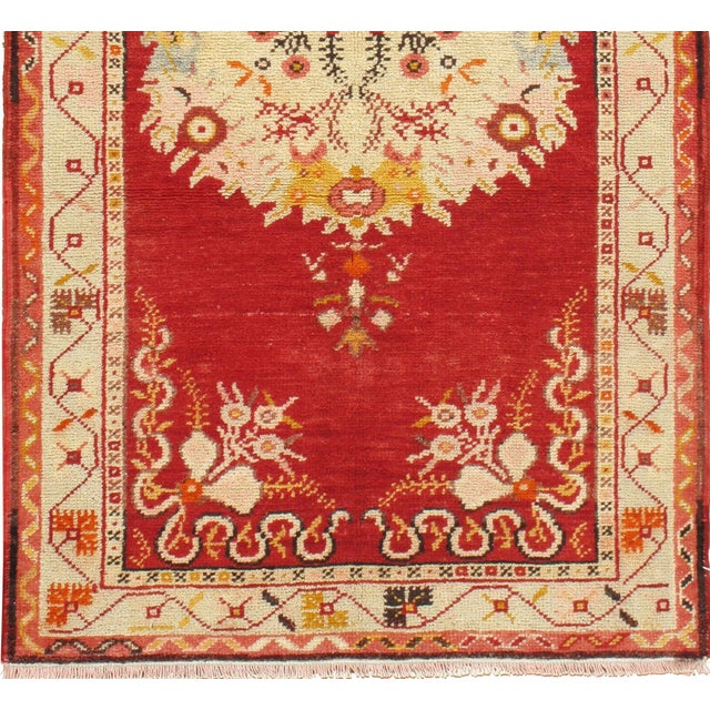 Character, tradition, pattern, and palette come together beautifully in this hand-knotted vintage Turkish Oushak rug,...
