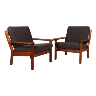 Vintage Lounge Chairs in Teak by Juul Kristensen, Denmark, 1960s, Set of 2 For Sale