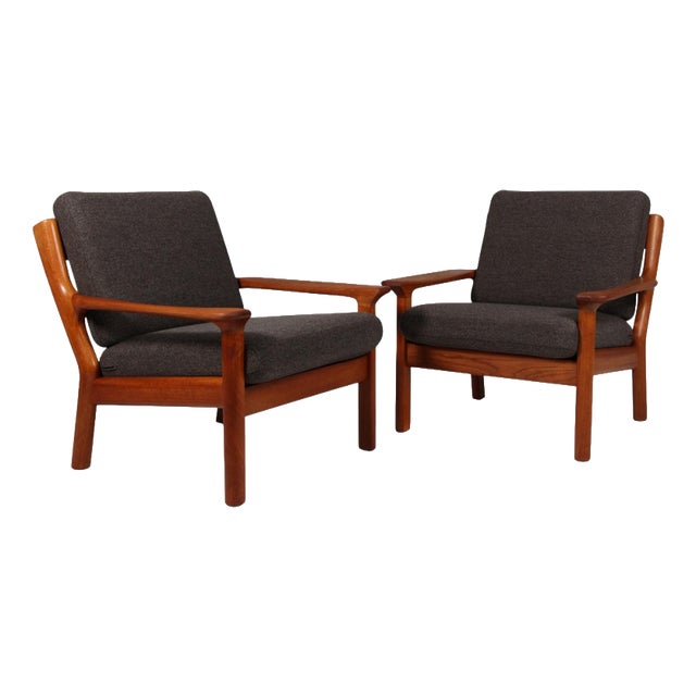 Vintage Lounge Chairs in Teak by Juul Kristensen, Denmark, 1960s, Set of 2 For Sale