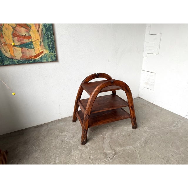 Brutalist Wood Shelf, 1950s For Sale - Image 11 of 18