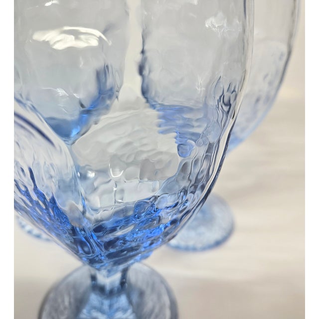 Vintage Periwinkle Ice Goblets- Set of Four For Sale - Image 17 of 18