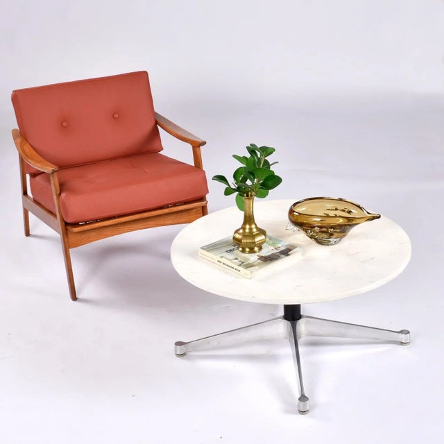 This listing is for the coffee table alone. The chair and accessories pictured are NOT INCLUDED. Vintage Eames white...