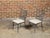 Gray Pair of English Chinese Chippendale Style Midcentury Side Chairs with Upholstery For Sale - Image 8 of 10