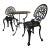 Late 20th Century Victorian Revival Iron and Aluminum Garden Bistro Set, 3 Pieces For Sale