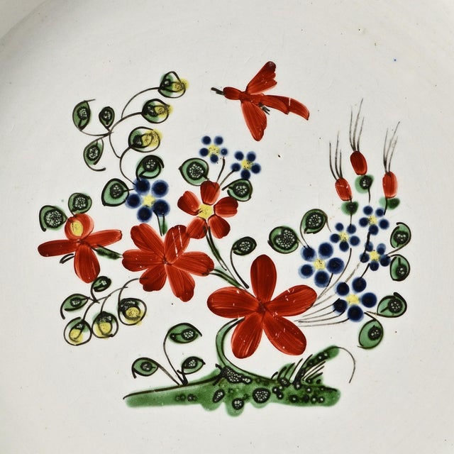 Antique Hand-Painted Plate from Boch Luxembourg, 1800 For Sale - Image 9 of 10