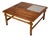 Lane Monte Carlo Square Coffee Table, Walnut and Oak With Ceramic Tile Inset For Sale