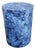 Postmodern Faux Blue Marble Cylindrical Pedestal For Sale