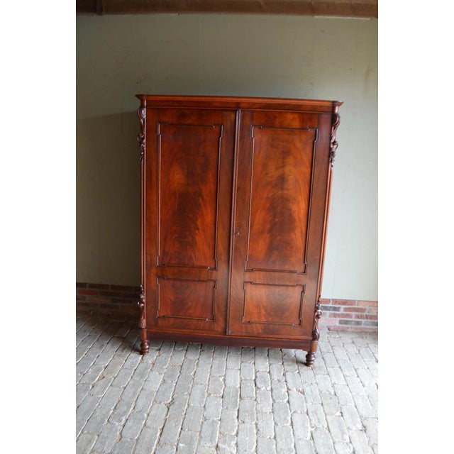 Antique German Mahogany Cabinet For Sale - Image 10 of 10