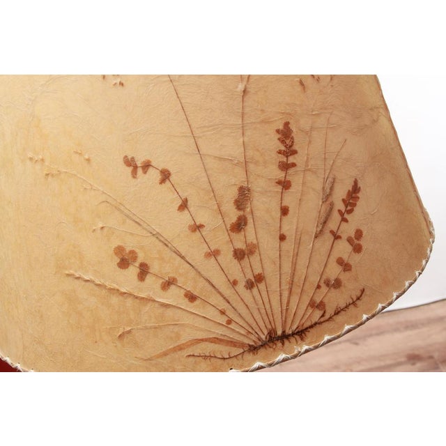 Vintage Floor Lamp with Floral Shade, 1955 For Sale - Image 3 of 14