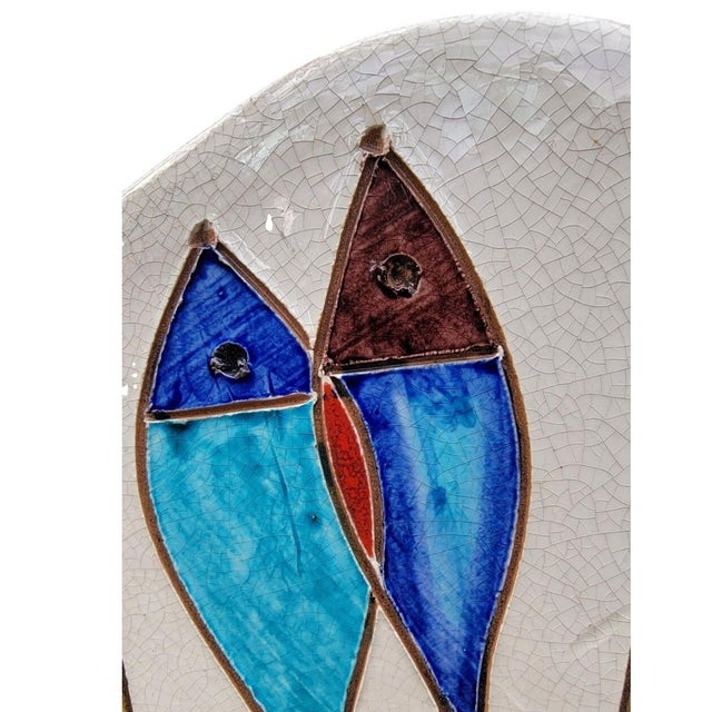 Vintage Raymor Mid Century Italy Ceramic Wall Plaque Still Life Art Tile 14.5" For Sale In West Palm - Image 6 of 13