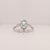 Blue 1.4Ct Aquamarine and Pear Diamond Accents in Solid 14k White Gold, Size 6.75 For Sale - Image 8 of 8