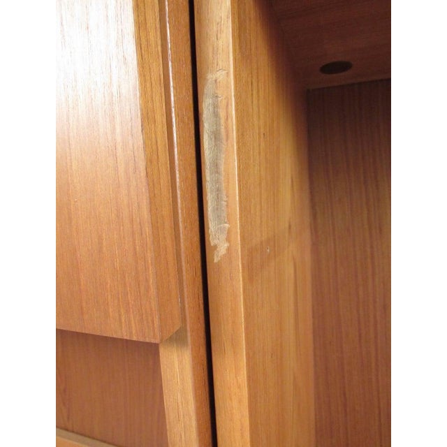Mid-Century Modern 1970s Scandinavian Modern Teak Wall Unit For Sale - Image 3 of 11