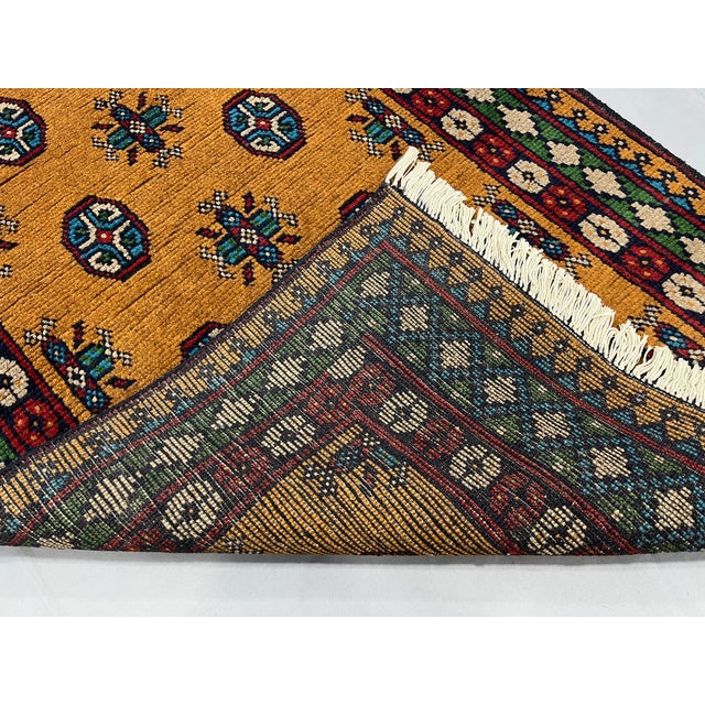 Terracotta Brown Tribal Geometric Gul Runner Rug, 2'9" X 9'5" For Sale - Image 12 of 12