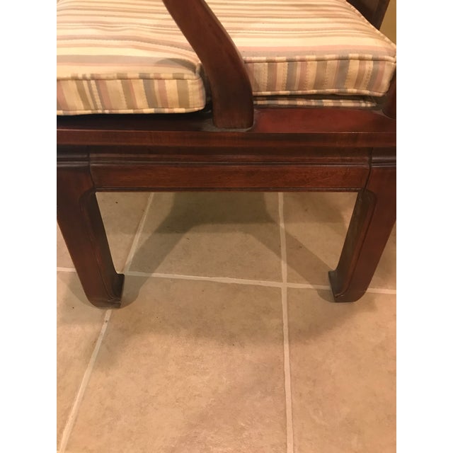 Wood Vintage Mid Century Wood James Mont Style Ming Chair For Sale - Image 7 of 9