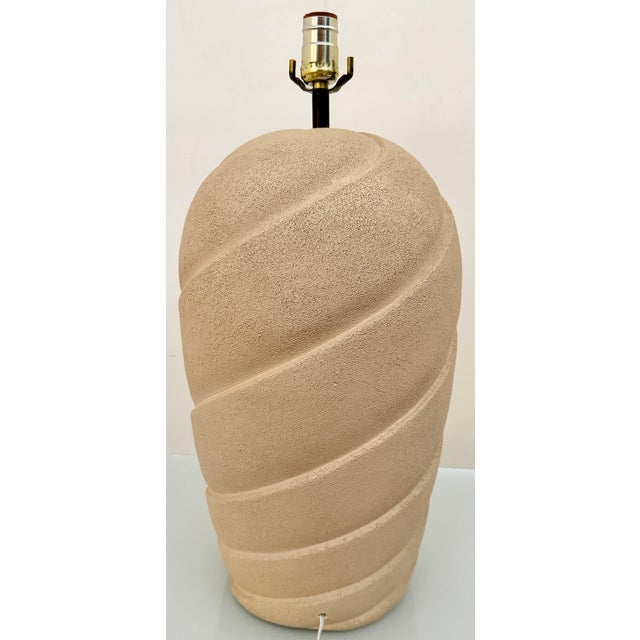 1980s Large Sculptural Spiral Table Lamp For Sale - Image 5 of 8