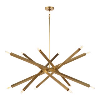 Regina Andrew Viper Chandelier in Natural Brass For Sale