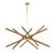 Regina Andrew Viper Chandelier in Natural Brass For Sale