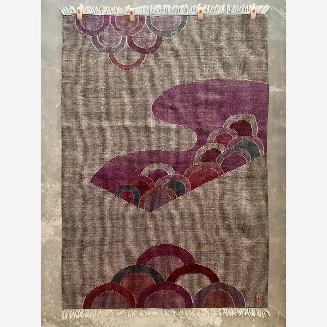 Textile Handwoven + Signed Abstract Tapestry For Sale - Image 7 of 17