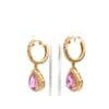 Pink sapphire diamond pear halo dangling earring gold Natural pear pink sapphire diamond earrings gold Pink sapphire...