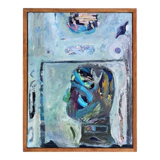 Vintage Warren Fischer Figurative Abstract Painting For Sale