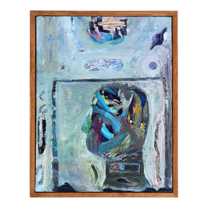 Vintage Warren Fischer Figurative Abstract Painting