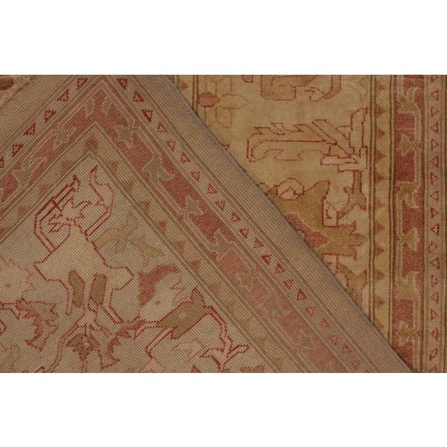 Gold Classic Oushak Style Rug in Gold & Maroon Floral Pattern by Rug & Kilim For Sale - Image 8 of 8