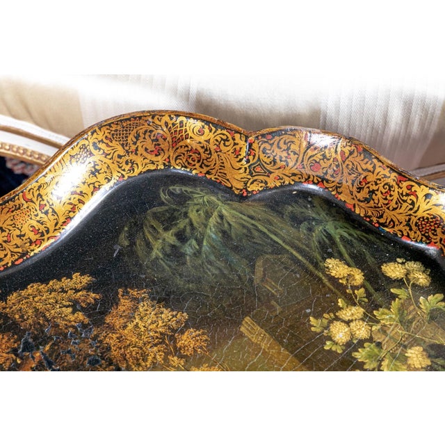 Vintage Chinoiserie Lacquered Tray Top Coffee Table For Sale - Image 10 of 10