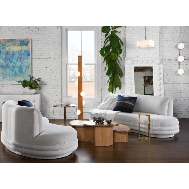 Mid-Century Modern Pair of Vintage Kidney Shaped Sofas For Sale - Image 3 of 12